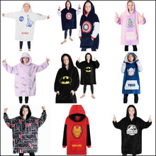 Load image into Gallery viewer, Wholesale Assorted Kids Character over size hooded blankets