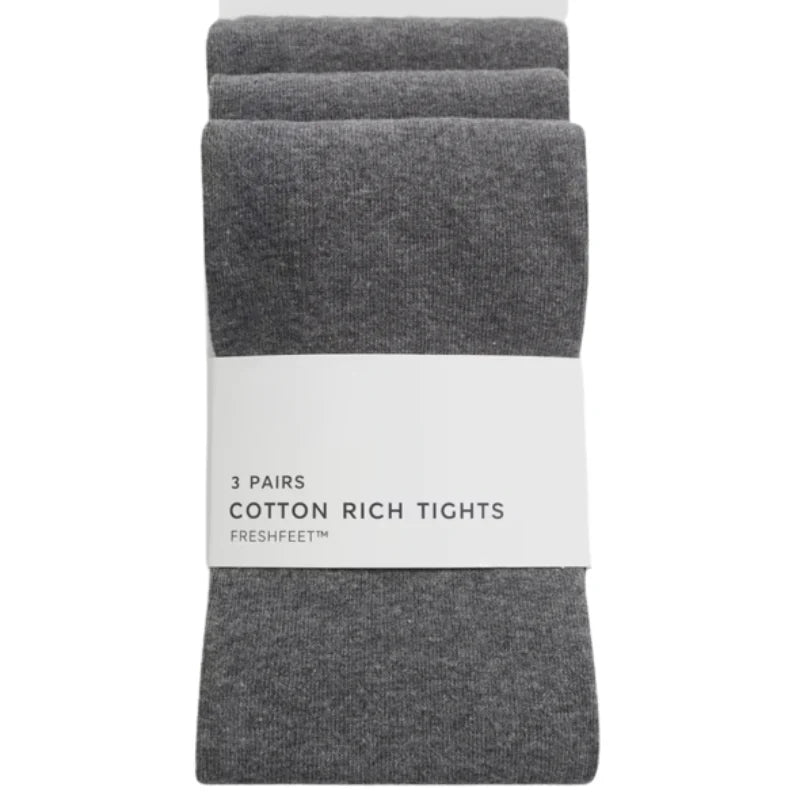 Wholesale bundles of Ex Chainstore Girls 3 Pack Grey Tights 