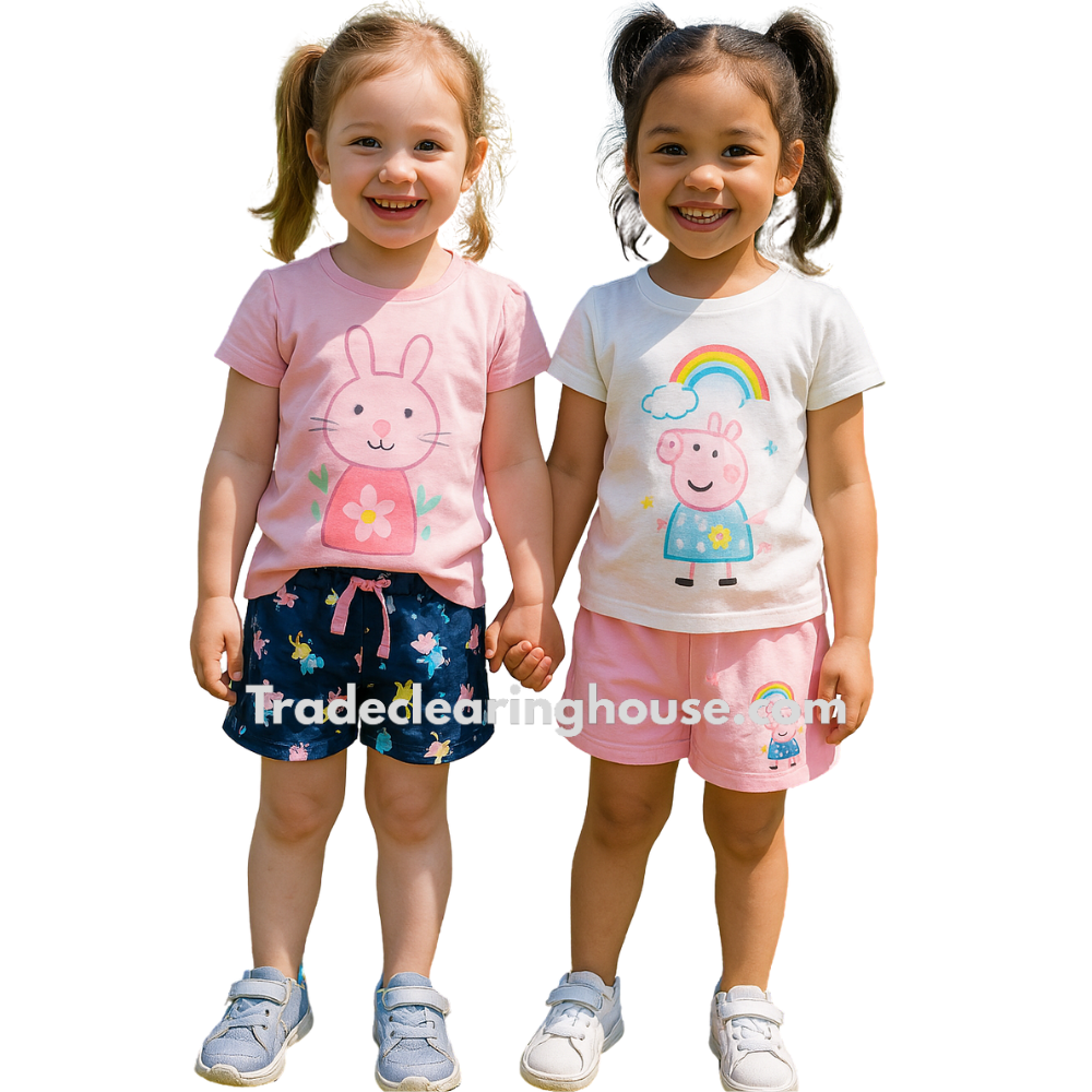 Girls Peppa 2 pack shorts wholesale bundle