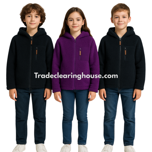 Wholesale bundles of Kids Fleece Jackets for resellers