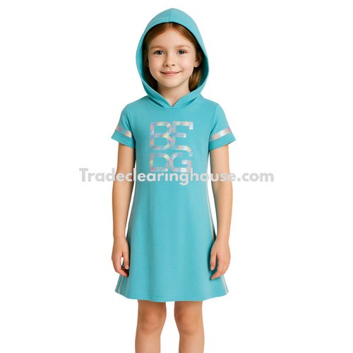 Girls Top Quality Hooded Summer Dress wholesale discount parcel