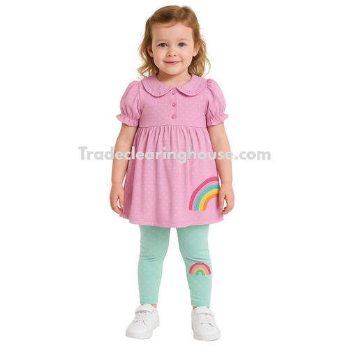 Wholesale parcel of Ex Chainstore Girls Summer Crochet Rainbow sets