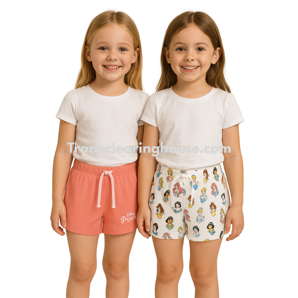 Girls Character 2 pack shorts wholesale bundle