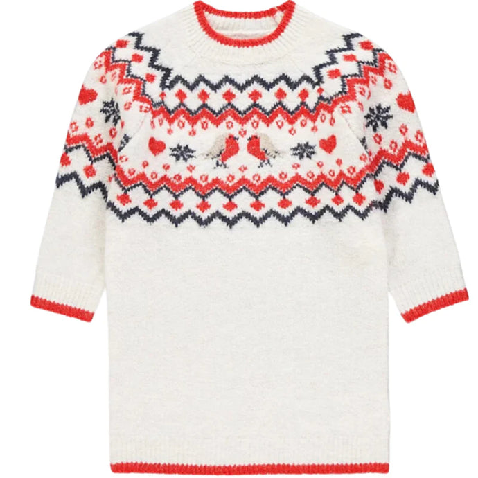 Wholesale Girls Ex Chainstore Fairisle knitted festive dress