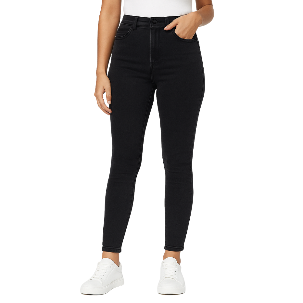 Women's Ex Chainstore High Waist Skinny Black Jeans wholesale parcel.