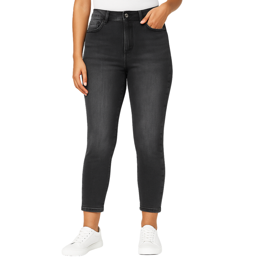 Women's Ex Chainstore High Waist Black crop jeans wholesale parcel.