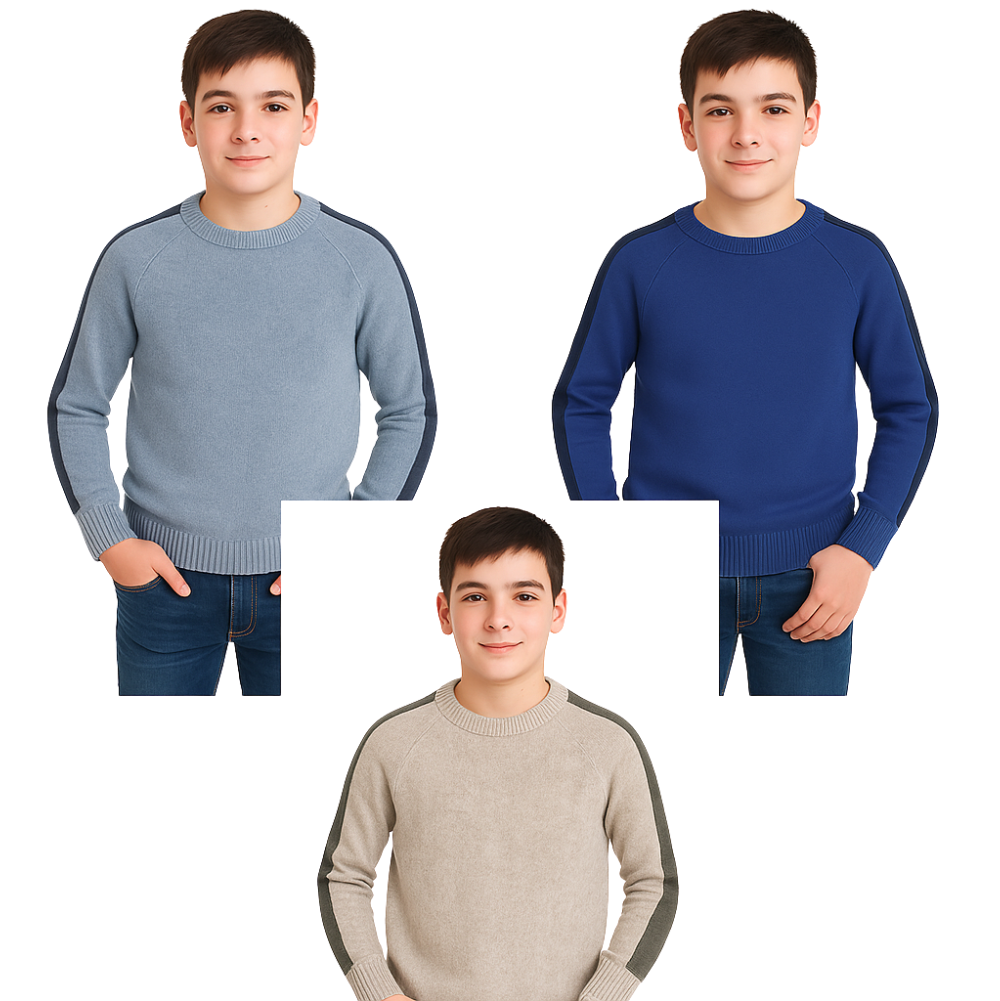 Wholesale parcel of Boys wool mix sweaters for resellers from TCH.