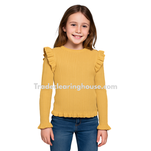 Wholesale Bundle of Girls Ex Chainstore Frill Trim Jumpers