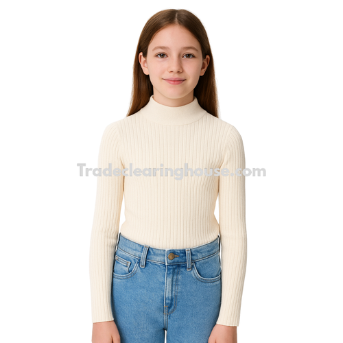 Girls Ex Chainstore Winter Ribbed Polo top wholesale bundle