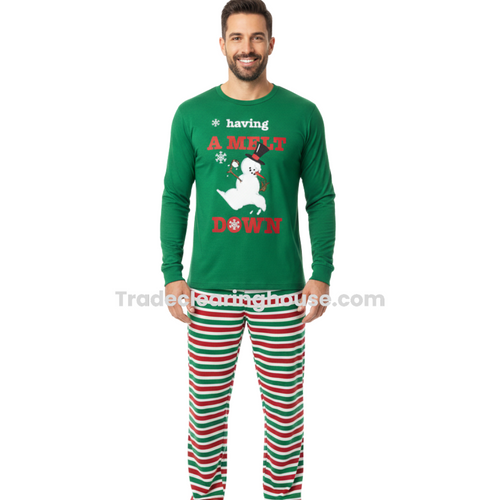 Wholesale parcel of Men's Christmas Pyjama Sets for resellers