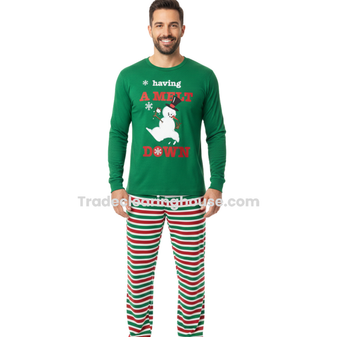 Wholesale parcel of Men's Christmas Pyjama Sets for resellers