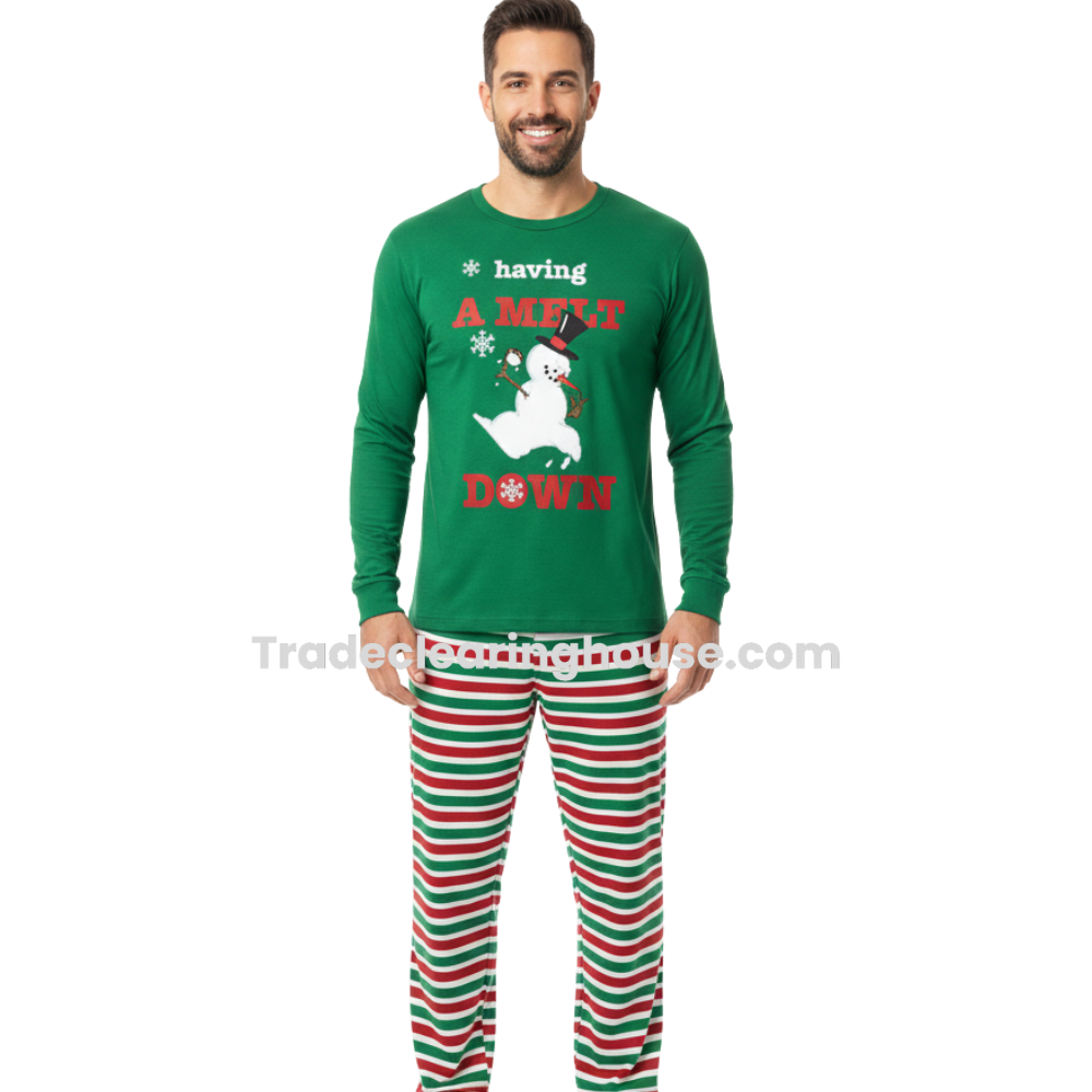 Wholesale parcel of Men's Christmas Pyjama Sets for resellers