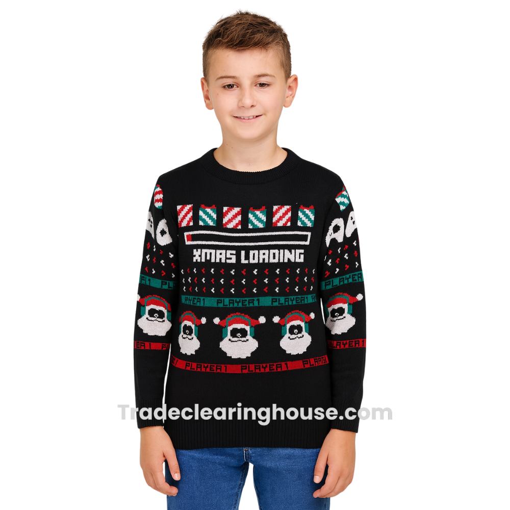 Wholesale parcel of Kids Christmas Jumpers for resellers from TCH.