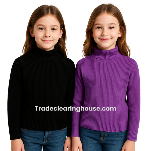 Wholesale parcel of Girls Winter Fine Knit Sweaters