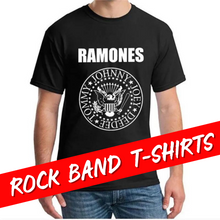 Load image into Gallery viewer, Men&#39;s &amp; Unisex Bumper Rock Band/ Movie, Novelty Printed T-Shirt Selection, Wholesale Parcel of 250 items
