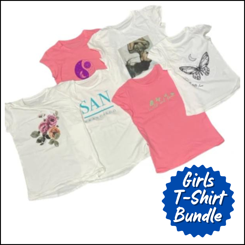 Girls Ex Chainstore T-Shirt Assortment, Wholesale Bundle Of 100