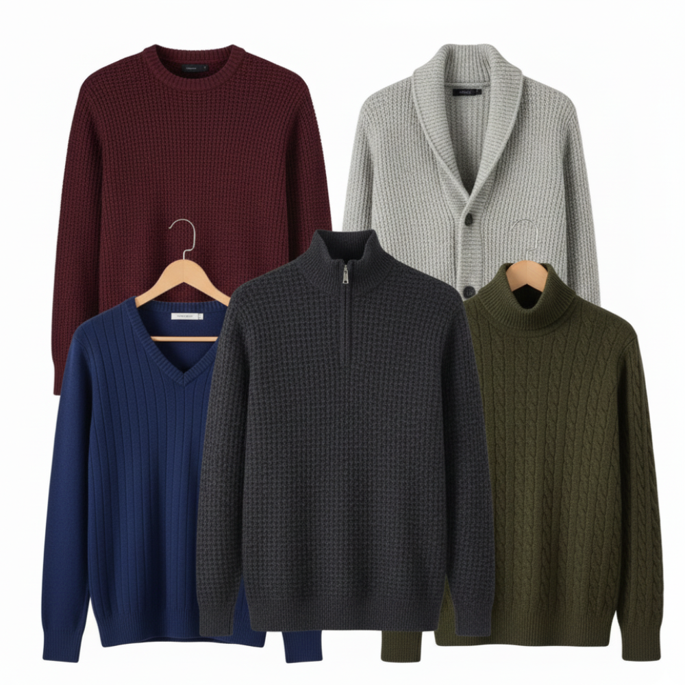 Assorted Men's Wholesale Knitwear Parcel, Lots of different styles