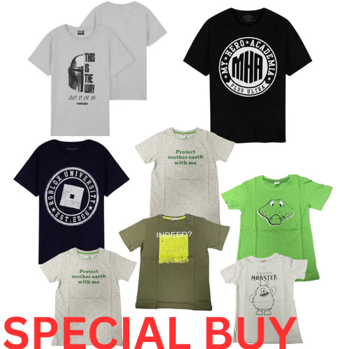 Boys T-shirt Assortment, Wholesale Bundle Of 100 at TCH