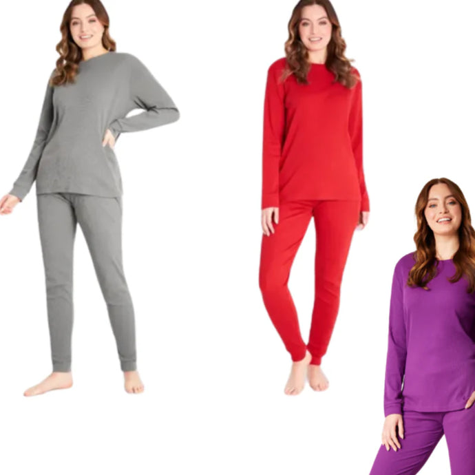 Wholesale parcel of Women's Ribbed Pyjama Sets for resellers