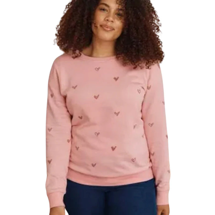 Women's Heart Print Sweatshirts, wholesale parcel for resellers