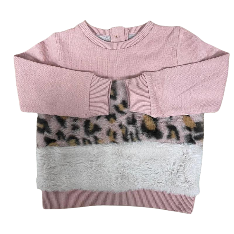 Wholesale girls ex chainstore faux fur top