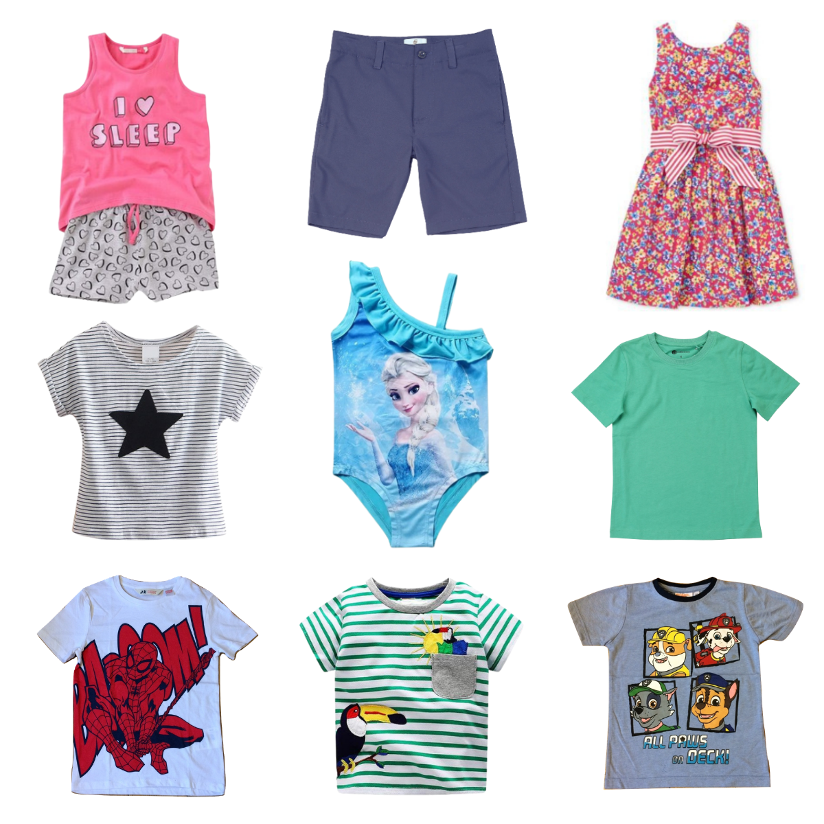 SPRING SUMMER SAMPLE MIX WHOLESALE KIDS CLOTHES PARCEL OF 400 ITEMS
