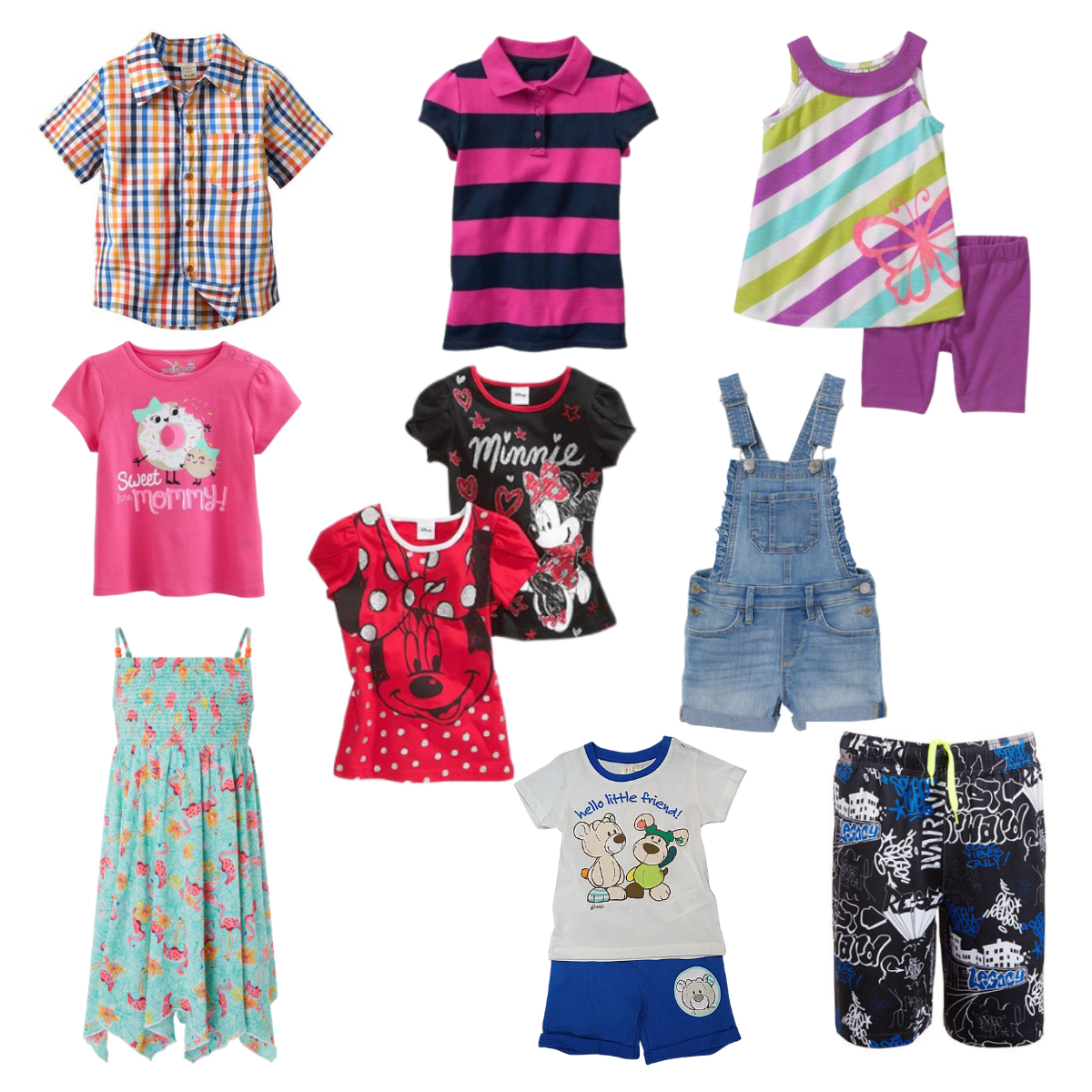 SPRING/ SUMMER SAMPLE MIX, WHOLESALE KIDS CLOTHES PARCEL OF 100 ITEMS