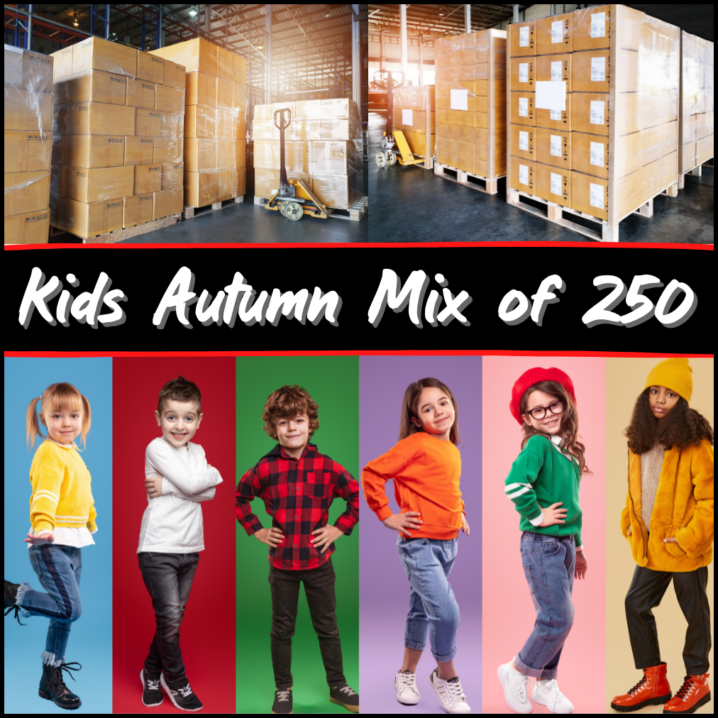 AUTUMN/ WINTER SAMPLE MIX, WHOLESALE KIDS CLOTHES PARCEL OF 250 ITEMS